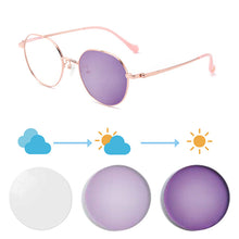 Загрузить изображение в средство просмотра галереи, SHINU очки по рецепту женские титановые очки в оправе фотохромные линзы меняют 5 цветов на солнечном свете женские очки 1027
