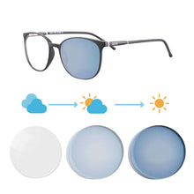 Carregar imagem no visualizador da galeria, Shinu óculos de sol fotocromáticos com lentes coloridas, óculos femininos que mudam roxo azul óculos de transição para mulheres sh079