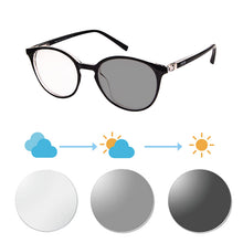 Carregar imagem no visualizador da galeria, Shinu ver longe ver perto óculos fotocromáticos para mulheres mudar lente rosa óculos de transição fora sh073