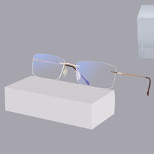 Load image into Gallery viewer, SHINU Blue Light Blocking Computer Glasses for Men Women Titanium Rimless Frame Anti Blue Light Glasses for Reading-T1024