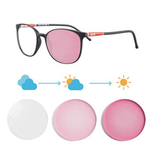 Carregar imagem no visualizador da galeria, Shinu óculos de sol fotocromáticos com lentes coloridas, óculos femininos que mudam roxo azul óculos de transição para mulheres sh079