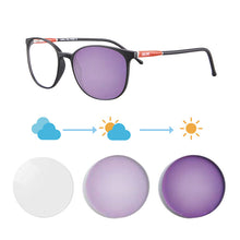 Carregar imagem no visualizador da galeria, Shinu óculos de sol fotocromáticos com lentes coloridas, óculos femininos que mudam roxo azul óculos de transição para mulheres sh079