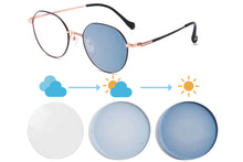 Загрузить изображение в средство просмотра галереи, SHINU очки по рецепту женские титановые очки в оправе фотохромные линзы меняют 5 цветов на солнечном свете женские очки 1027