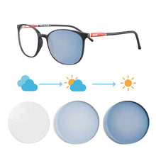 Carregar imagem no visualizador da galeria, Shinu óculos de sol fotocromáticos com lentes coloridas, óculos femininos que mudam roxo azul óculos de transição para mulheres sh079