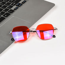 Загрузить изображение в средство просмотра галереи, SHINU титановая оправа, синий свет, блокирующие очки, мужские красные линзы, анти-зеленый свет, без головной боли, Relex, очки для глаз, T1026RD