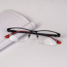 Загрузить изображение в средство просмотра галереи, Мужские очки, прогрессивные мультифокальные очки в полурамке, очки с варифокальным зрением по рецепту, мужские цветные линзы с астигматизмом 6310