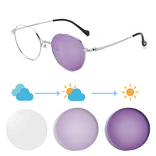 Загрузить изображение в средство просмотра галереи, SHINU очки по рецепту женские титановые очки в оправе фотохромные линзы меняют 5 цветов на солнечном свете женские очки 1027