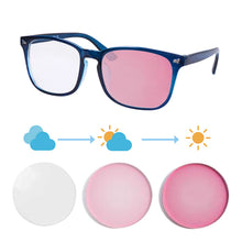 Загрузить изображение в средство просмотра галереи, Мужские очки, фотохромные линзы, очки по рецепту, мужские фотохромные очки для близорукости, очки для близорукости с линзами 8068