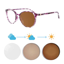 Carregar imagem no visualizador da galeria, Shinu ver longe ver perto óculos fotocromáticos para mulheres mudar lente rosa óculos de transição fora sh073