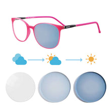 Carregar imagem no visualizador da galeria, Shinu óculos de sol fotocromáticos com lentes coloridas, óculos femininos que mudam roxo azul óculos de transição para mulheres sh079