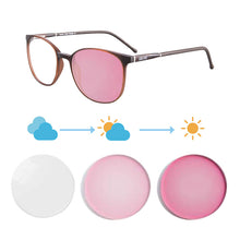 Carregar imagem no visualizador da galeria, Shinu óculos de sol fotocromáticos com lentes coloridas, óculos femininos que mudam roxo azul óculos de transição para mulheres sh079