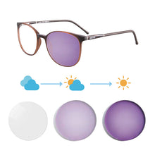 Carregar imagem no visualizador da galeria, Shinu óculos de sol fotocromáticos com lentes coloridas, óculos femininos que mudam roxo azul óculos de transição para mulheres sh079