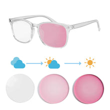 Загрузить изображение в средство просмотра галереи, Мужские очки, фотохромные линзы, очки по рецепту, мужские фотохромные очки для близорукости, очки для близорукости с линзами 8068