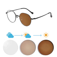 Загрузить изображение в средство просмотра галереи, SHINU очки по рецепту женские титановые очки в оправе фотохромные линзы меняют 5 цветов на солнечном свете женские очки 1027