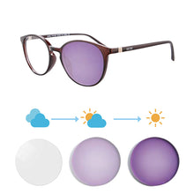 Carregar imagem no visualizador da galeria, Shinu ver longe ver perto óculos fotocromáticos para mulheres mudar lente rosa óculos de transição fora sh073