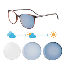 Carregar imagem no visualizador da galeria, Shinu óculos de sol fotocromáticos com lentes coloridas, óculos femininos que mudam roxo azul óculos de transição para mulheres sh079