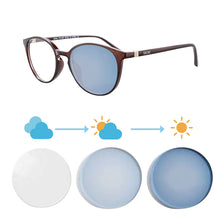 Carregar imagem no visualizador da galeria, Shinu ver longe ver perto óculos fotocromáticos para mulheres mudar lente rosa óculos de transição fora sh073