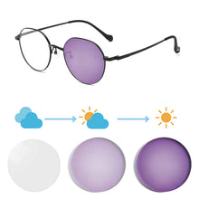 Загрузить изображение в средство просмотра галереи, SHINU очки по рецепту женские титановые очки в оправе фотохромные линзы меняют 5 цветов на солнечном свете женские очки 1027