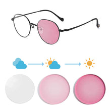 Загрузить изображение в средство просмотра галереи, SHINU очки по рецепту женские титановые очки в оправе фотохромные линзы меняют 5 цветов на солнечном свете женские очки 1027