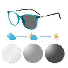 Carregar imagem no visualizador da galeria, Shinu óculos de sol fotocromáticos com lentes coloridas, óculos femininos que mudam roxo azul óculos de transição para mulheres sh079