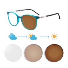 Carregar imagem no visualizador da galeria, Shinu óculos de sol fotocromáticos com lentes coloridas, óculos femininos que mudam roxo azul óculos de transição para mulheres sh079