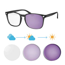 Загрузить изображение в средство просмотра галереи, Мужские очки, фотохромные линзы, очки по рецепту, мужские фотохромные очки для близорукости, очки для близорукости с линзами 8068