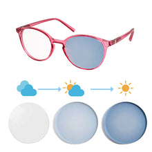 Carregar imagem no visualizador da galeria, Shinu ver longe ver perto óculos fotocromáticos para mulheres mudar lente rosa óculos de transição fora sh073