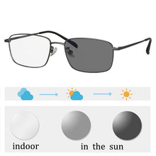 Загрузить изображение в средство просмотра галереи, Мужские очки, титановые очки, фотохромные линзы, мужские очки без смотровых очков, прогрессивные очки, мужские очки по рецепту, на заказ 322
