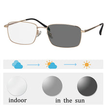 Загрузить изображение в средство просмотра галереи, Мужские очки, титановые очки, фотохромные линзы, мужские очки без смотровых очков, прогрессивные очки, мужские очки по рецепту, на заказ 322