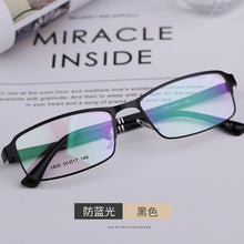Загрузить изображение в средство просмотра галереи, Очки по рецепту для близорукости, пресбиопии, очки с блокировкой синего света, мужские очки в полной металлической оправе для мужчин, игровые очки для чтения 2,0
