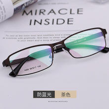 Загрузить изображение в средство просмотра галереи, Очки по рецепту для близорукости, пресбиопии, очки с блокировкой синего света, мужские очки в полной металлической оправе для мужчин, игровые очки для чтения 2,0