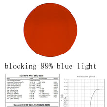 Load image into Gallery viewer, SHINU Anti Blue Light Computer Glasses Women 99.9% Filter Blue Ray Orange Lenses Women Corrective Eyeglasses Good Sleep Lady 079
