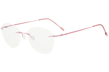 Carregar imagem no visualizador da galeria, Shinu armação sem aro de titânio feminino, óculos anti-luz azul com bloqueio de luz azul para leitura-T1022