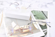 Carregar imagem no visualizador da galeria, Shinu armação sem aro de titânio feminino, óculos anti-luz azul com bloqueio de luz azul para leitura-T1022