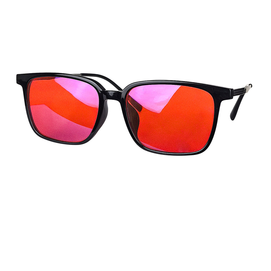 SHINU Titanium Frame glasses Better Sleep Glasses Red Lenses 99% Blue Light Blocking