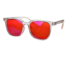 Load image into Gallery viewer, SHINU Red Lens Glasses Better Sleep Orange Lens Blue Light Blocking for Computer or Long Time Gaming Tr90 Frame Y2k Glasses
