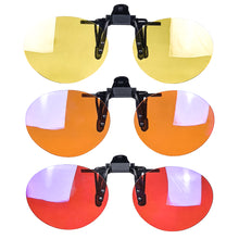 Load image into Gallery viewer, Anti Blue Light Clip on Glasses Polarized Clip on Sunglasses Orange Bluelight Lens Yellow Anti-glare Driving Lenses Brown Grey
