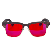 Carregar imagem no visualizador da galeria, SHINU Red Lens Sleep Glasses Blue Light Filter Glasses To Sleep Better Nighttime Blue Light Protection Glasses Wood Frame
