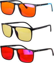 Load image into Gallery viewer, Men Red Lens Orange Lenses for Long Hours Working or Blue Blocking Sleep Better Glasses for Male SH078zh2
