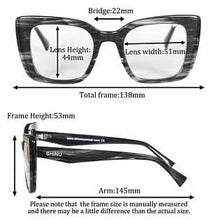 Carregar imagem no visualizador da galeria, SHINU Acetate Frame for Reading Glasses Students Eyeglasses Looking Far Gaming Glasses
