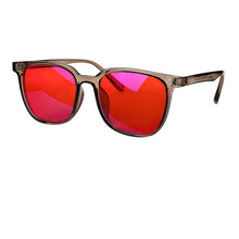 Load image into Gallery viewer, SHINU Red Lens Glasses Better Sleep Orange Lens Blue Light Blocking for Computer or Long Time Gaming Tr90 Frame Y2k Glasses
