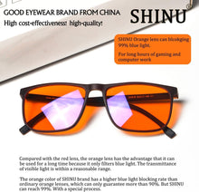 Load image into Gallery viewer, Men Red Lens Orange Lenses for Long Hours Working or Blue Blocking Sleep Better Glasses for Male SH078zh2
