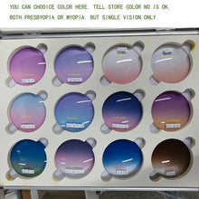 Carregar imagem no visualizador da galeria, Dyed Color Sunglasses Women Myopia Eyeglasses with Buyer Request Reading Glasses Uv 400 Protection RGA078
