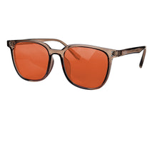 Load image into Gallery viewer, SHINU Red Lens Glasses Better Sleep Orange Lens Blue Light Blocking for Computer or Long Time Gaming Tr90 Frame Y2k Glasses
