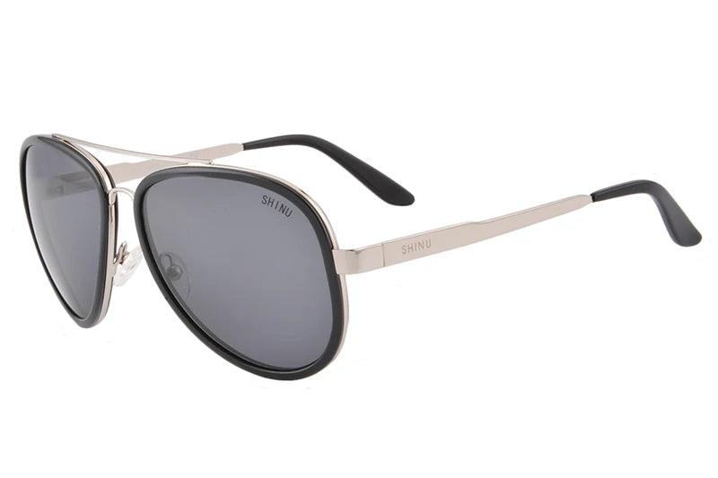 SHINU brand polarized sunglasses man 2024 myopia sunglasses aviator prescription lenses men polarized sunglasses