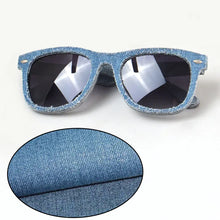 Загрузить изображение в средство просмотра галереи, Denim Men polarized sunglasses Women&#39;s eyeglasses Acetate mixed Denim cloth Fashion glasses match Jeans wear for men women
