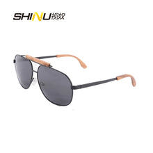 Загрузить изображение в средство просмотра галереи, SHINU brand Sun glasses for Men wooden sunglasses Designer Sunglasses Man Polarized sunglasses wood
