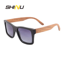 Carregar imagem no visualizador da galeria, Men&#39;s sunglasses wood square Wooden  Polarized Sunglasses for men wooden polarized sunglasses 6095
