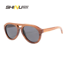 Load image into Gallery viewer, wooden sunglasses man  polarized sunglasses for men 2024 y2k glasses polarized fishing sunglasses  handmade nture wood
