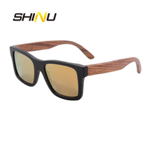 Carregar imagem no visualizador da galeria, Men&#39;s sunglasses wood square Wooden  Polarized Sunglasses for men wooden polarized sunglasses 6095
